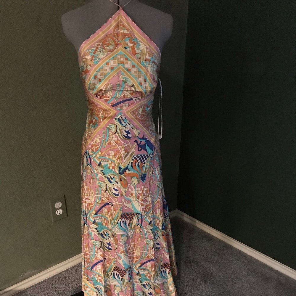 Beautiful Nicole Miller slong silk dress